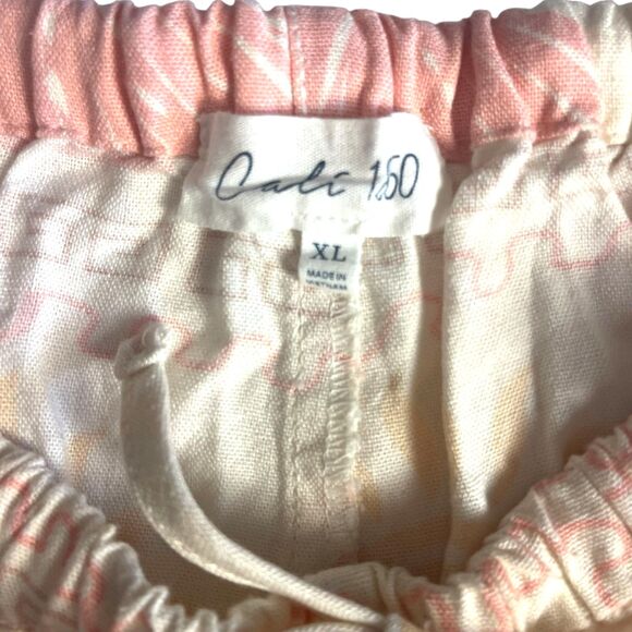 NWT Cali 1850 Womens XL Linen Blend Pants Elastic Pull On Beachy Coastal Cottage - Picture 5 of 10